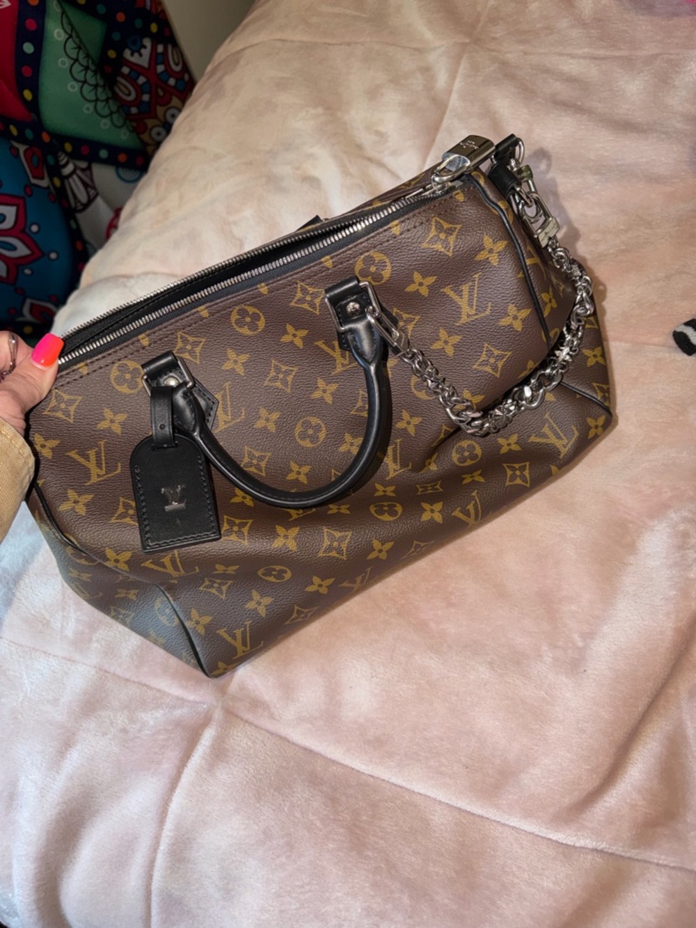 Louis Vuitton Brown Monogram Canvas Speedy soft 30 Bandoulière Bag - Picture 9 of 12